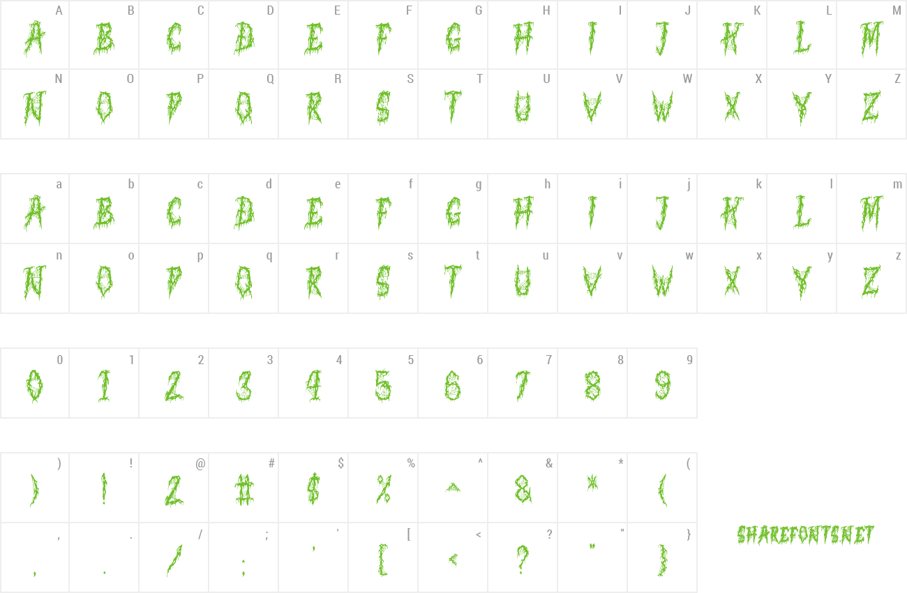 Font Terror Scream preview